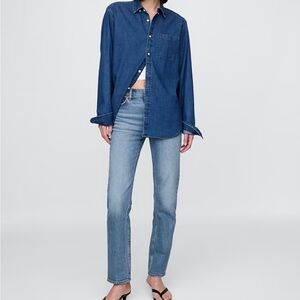 Gap Tall 4 Classic Blue Women's Jeans unfinished hem